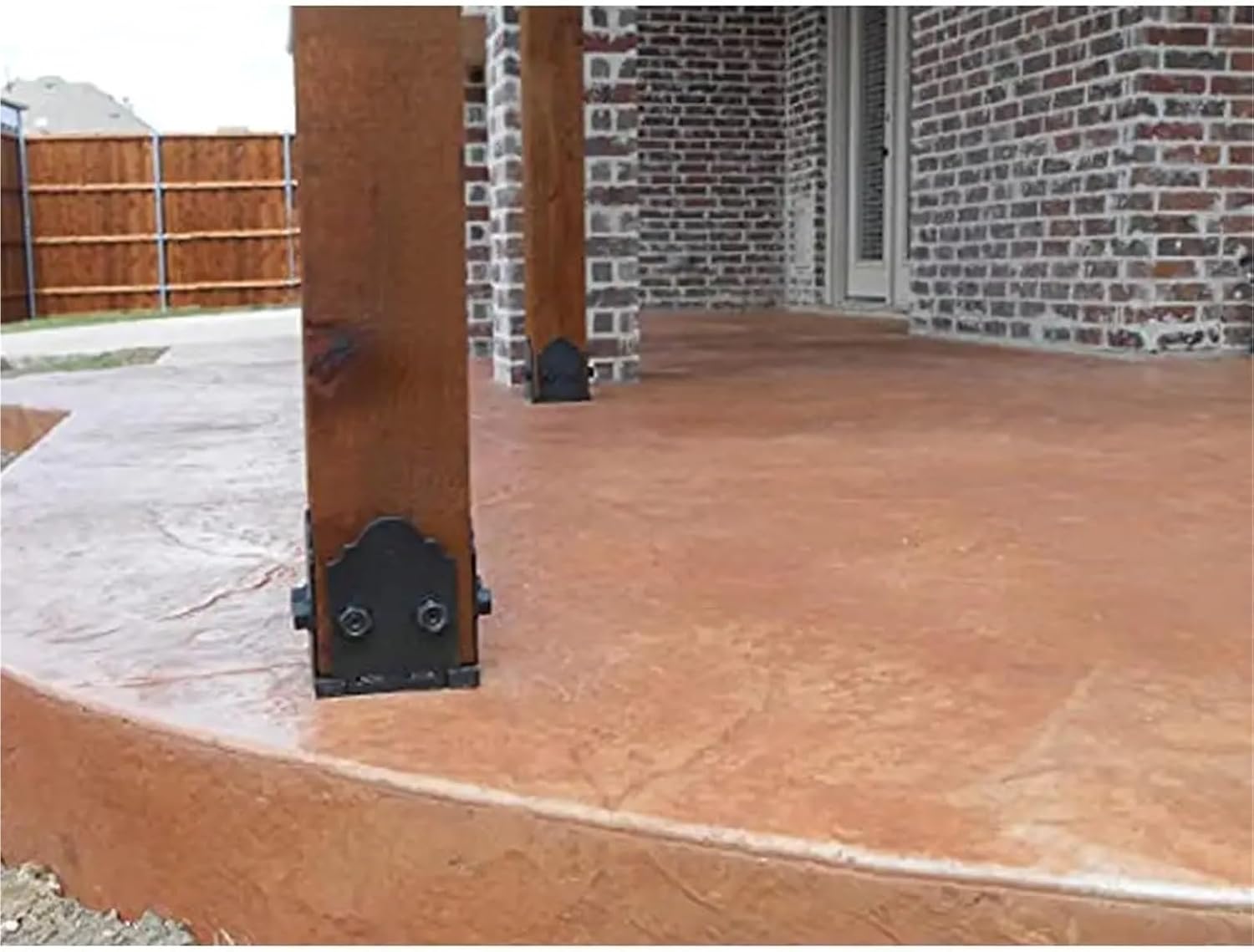 Laredo Sunset 6x6 Post Base Kit Steel Mount Plate & Decorative Plates Fits 5.5-6" Square Pergolas Decks Pavilions Arbors Black