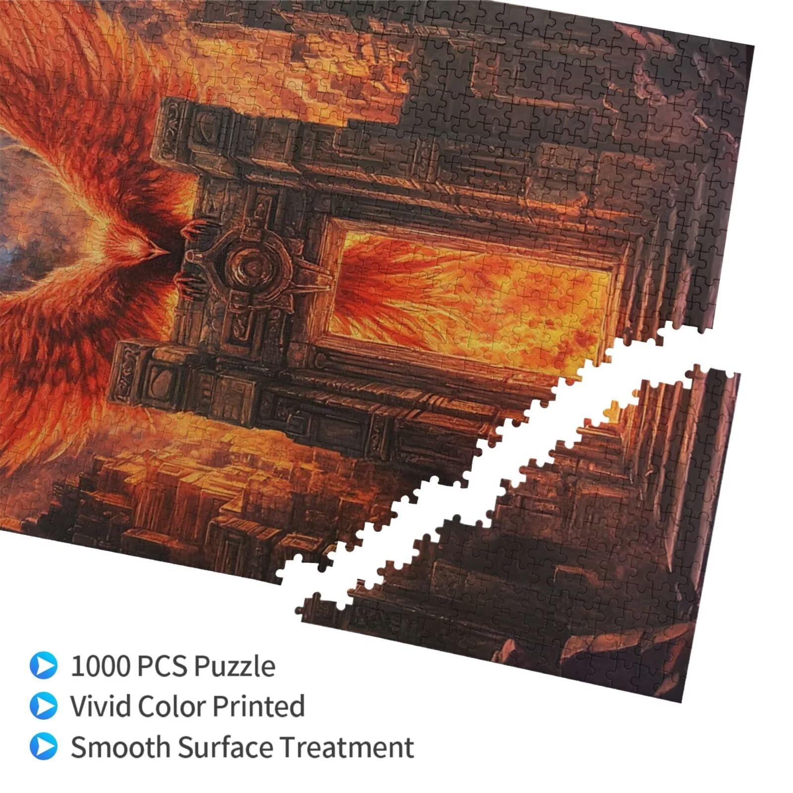 Phénix Puzzle Animal 3000 Pièces Adultes, DIY Puzzles Classiques Art avec Boîte d'emballage et Photos de Référence, Relaxation/Soulagement du Stress/Jeux Amusants, Creatif Cadeau pour Femme M-1798