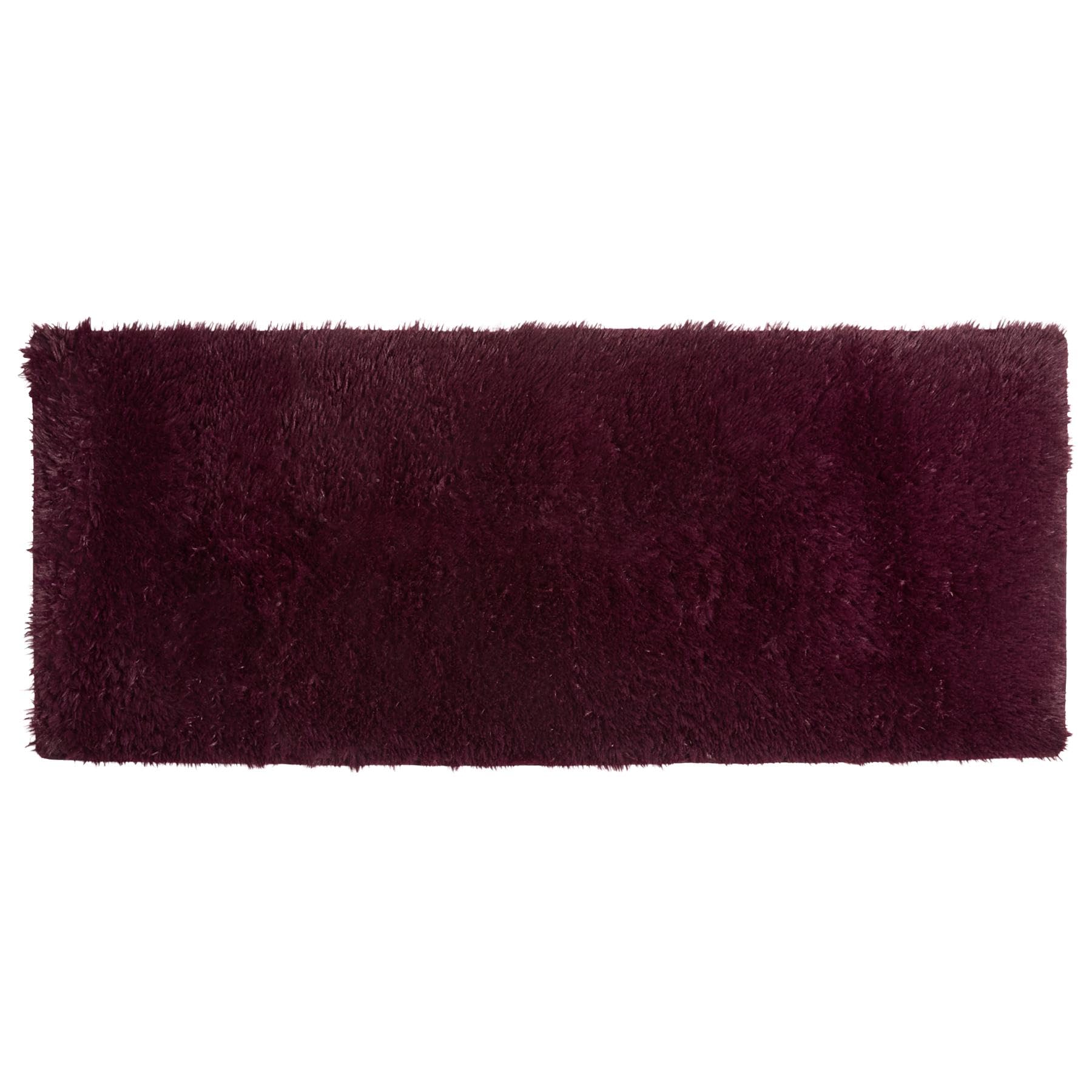 Sienna Fluffy Shaggy Rugs Living Room Hallway Runner Rug, Burgundy 60x150cm