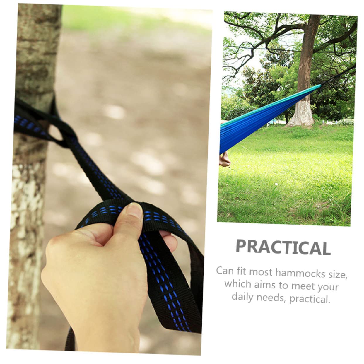 GANAZONO 3ensembles Sangles De Hamac Réglables avec Mousquetons pour Camping Et Plein Air Fixation Rapide sur Arbre