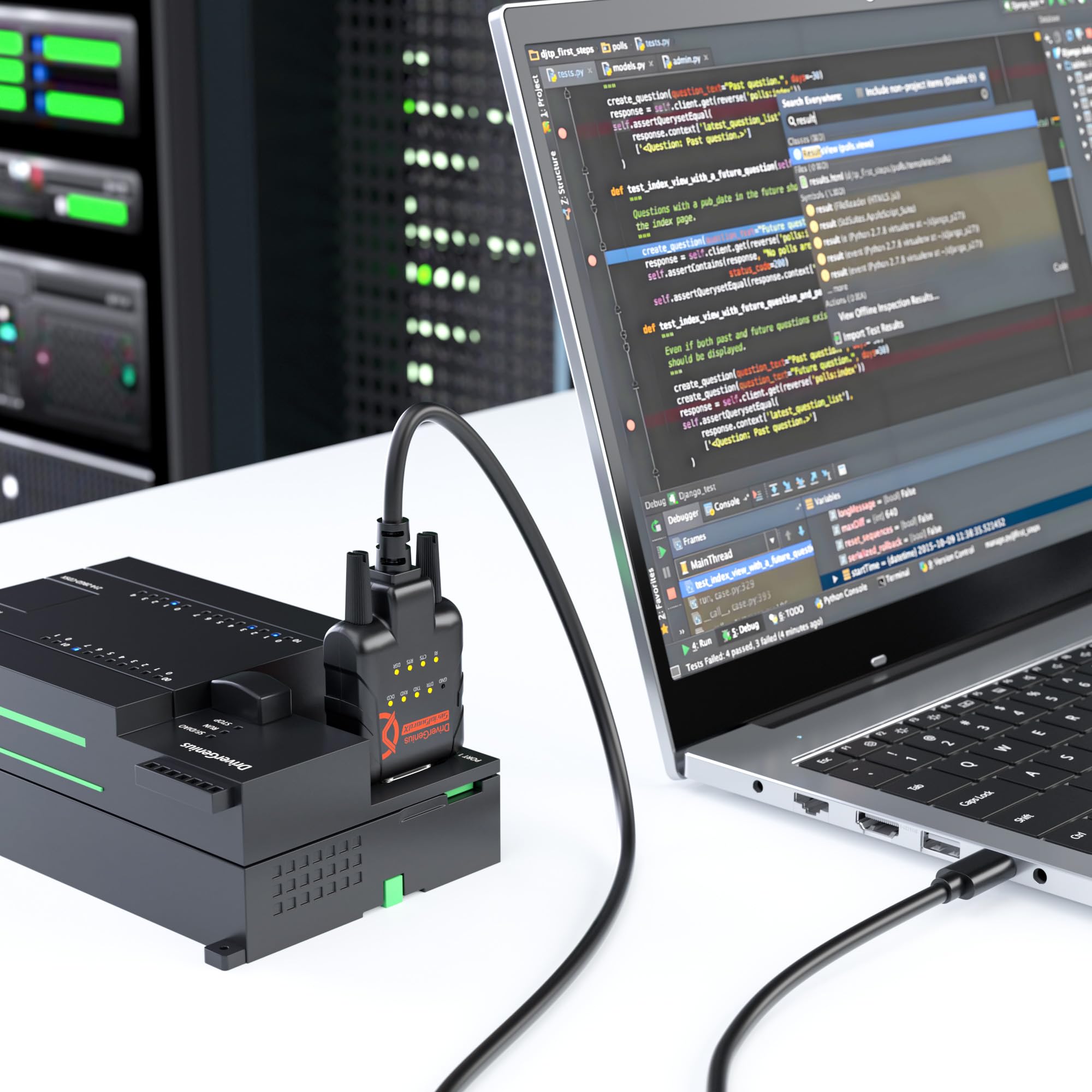 Adaptateur USB-C vers RS232 DB9 Série, Puce FTDI, 9 LED d’Indication, pour PLC et Équipements Industriels, Windows macOS Linux
