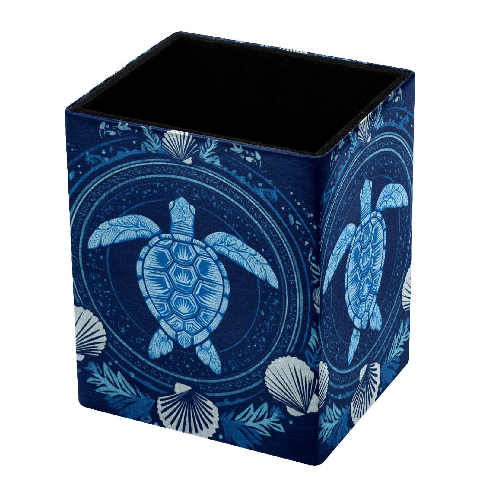 VAPOKF Pencil Holders for Desk, Sea Turtle Printed Pen Holders Pen Pot Makeup Brushes Storage Desktop Stationery Supplies Organiser for Home Office