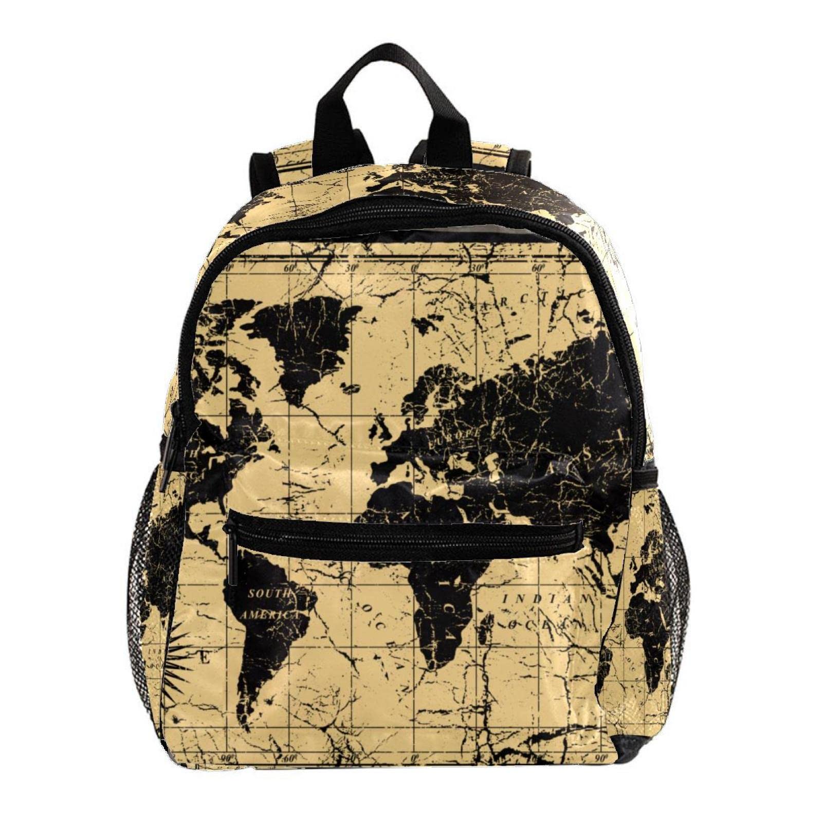 Sac à dos rétro motif carte du monde antique enfant multicolore de 30,5cm - 6