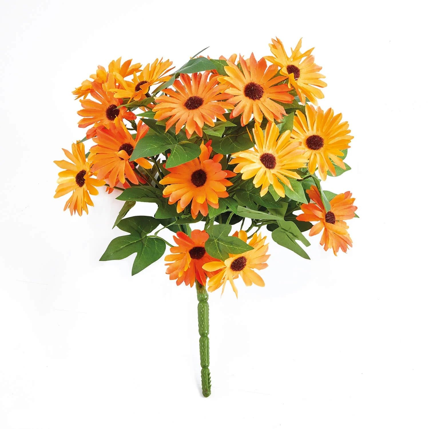 Coopers of Stortford - Set of 3 African Daisy Picks - Realistic Faux Gazania Flowers for Pots and Planters - Weather-Resistant