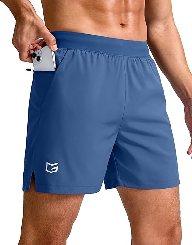 Miniatura 34 de G Gradual Pantalones cortos deportivos para correr para hombre de 7/5/9 pulgadas, bolsillo con cremallera, ligeros, para entrenamiento, gimnasio