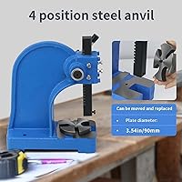 Vista 7 de Prensa manual de eje de 0,5 toneladas, máquina de prensa de escritorio de hierro fundido resistente, para remachar agujeros de perforación