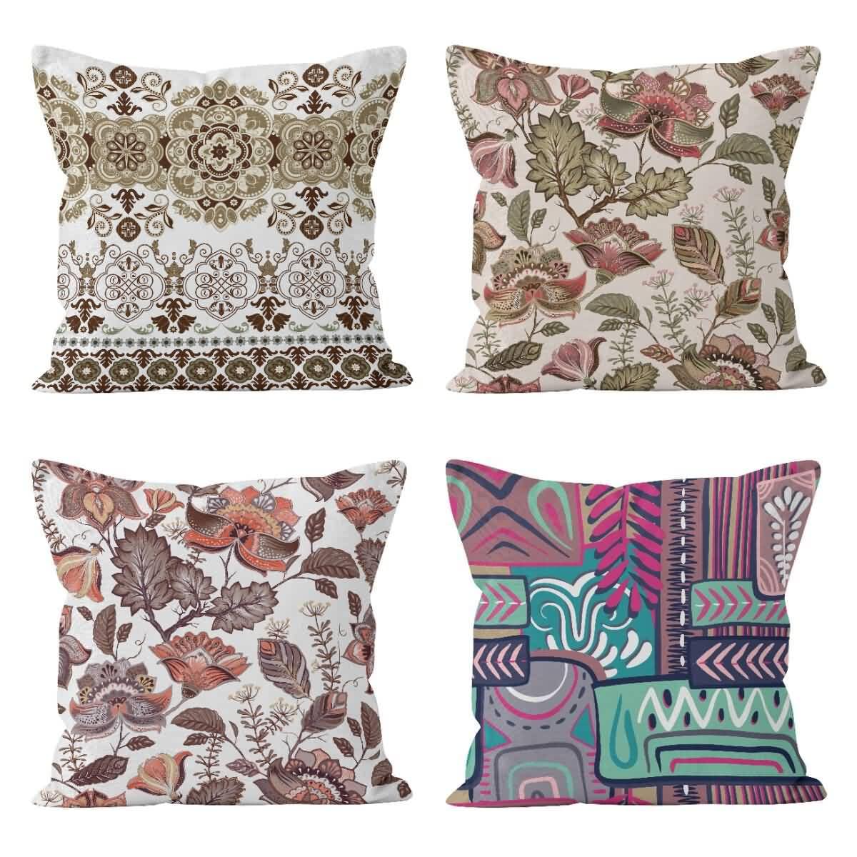 Tissu de lin pour housse de canape orientale de terrasse retro 50x50