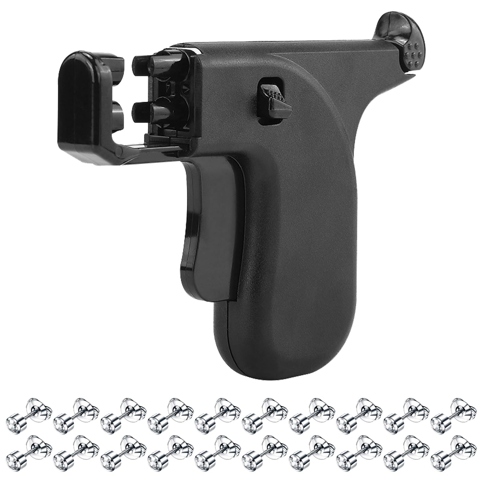 Mecmbj pistola pendientes oreja, pistola piercing, kit de perforación de oreja autoperforante con 20 pendientes, kit de herramientas para perforación, pistola piercing oreja de orejas, labios, nariz