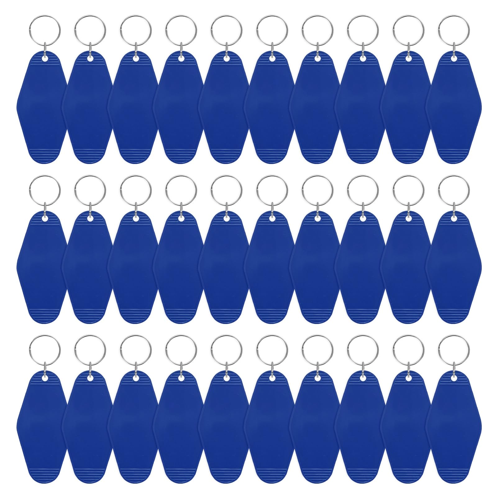 TIXIPEM 30PCS Blank Hotel Keychain Tags Navy