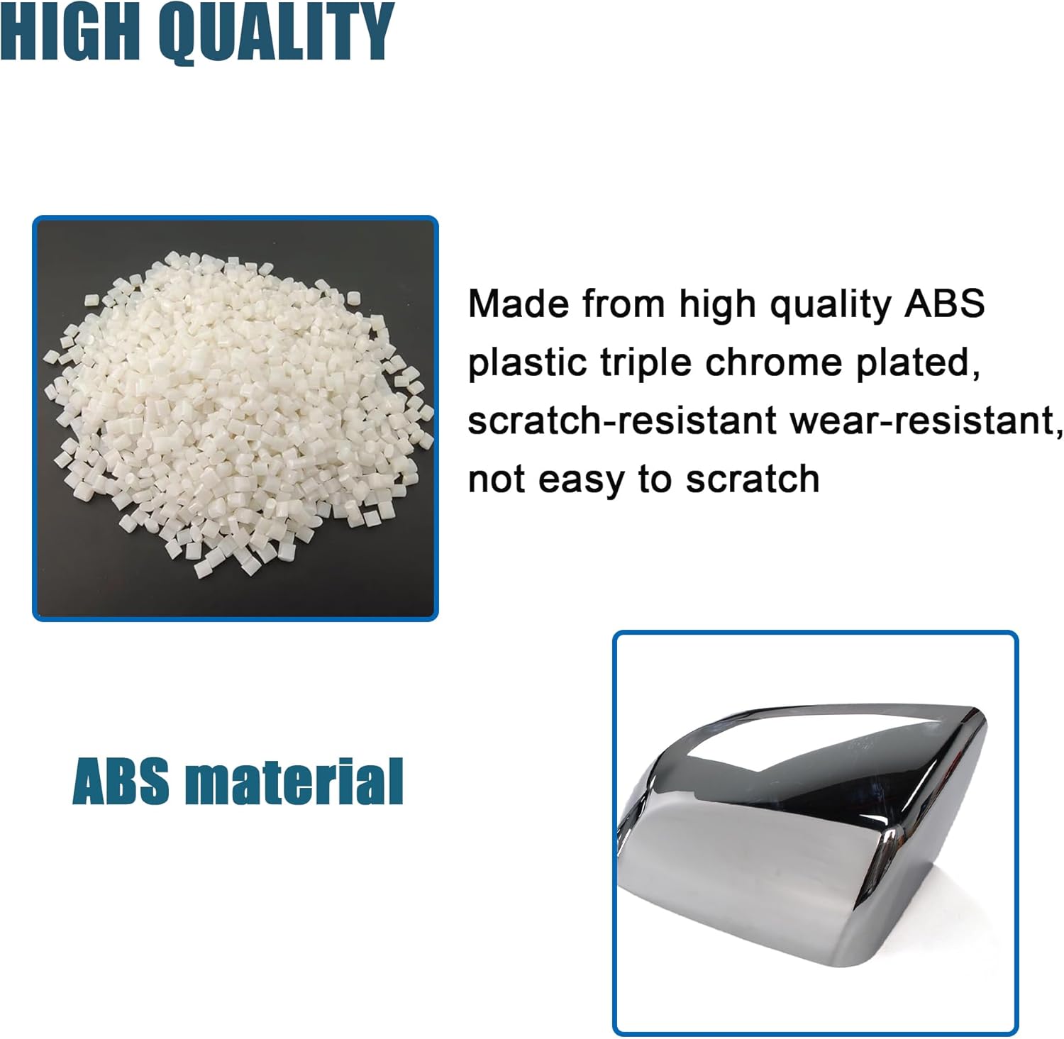 AUCERAMIC 2pcs Chrome Side Door Mirror Cover Cap Fit for 2021-2025 Chevy Tahoe Suburban, GMC Yukon/Yukon XL, Cadillac Escalade, Exterior Side Door Mirror Accessories (Chrome), Stick-on Overlay