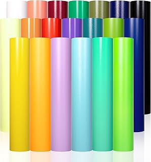 VINYL FROG Permanent Adhesive Vinyl Bundle 20 Pack Adhesive Vinyl Sheets 12''x12'' Permanent Vinyl for Cups, Decals, DIY Craft Projects