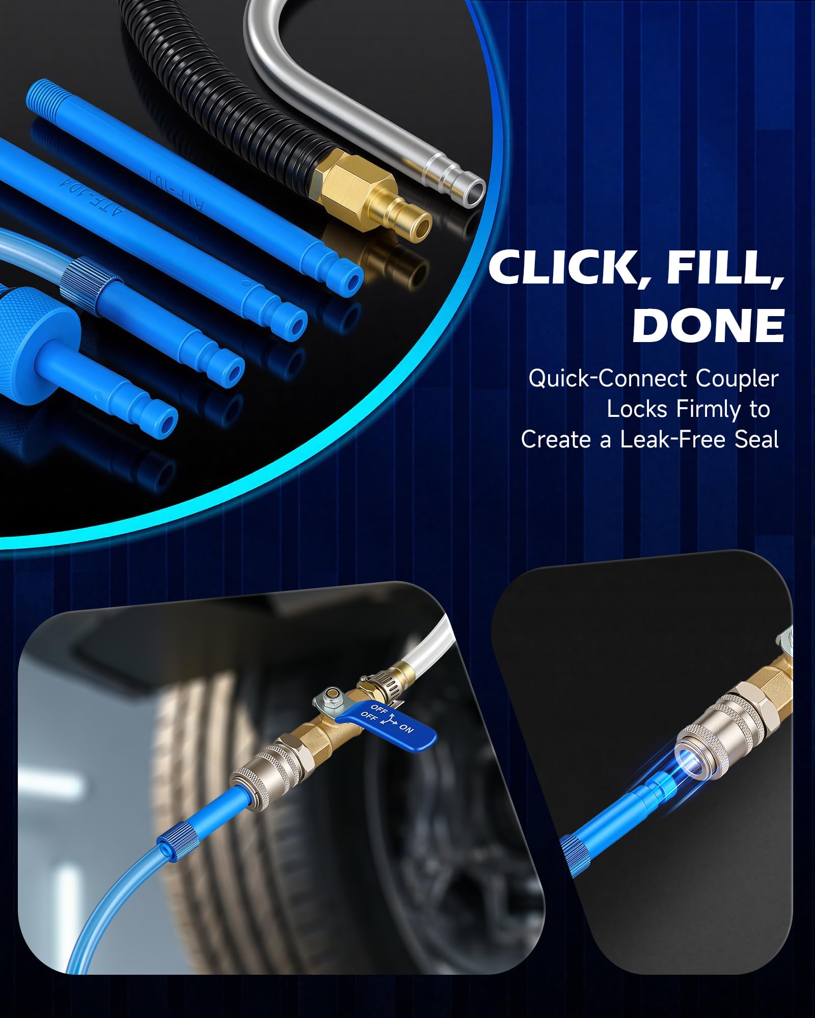 OMT Pompe À Transmission Manuelle 3L, Remplisseur 12 Adaptateurs ATF