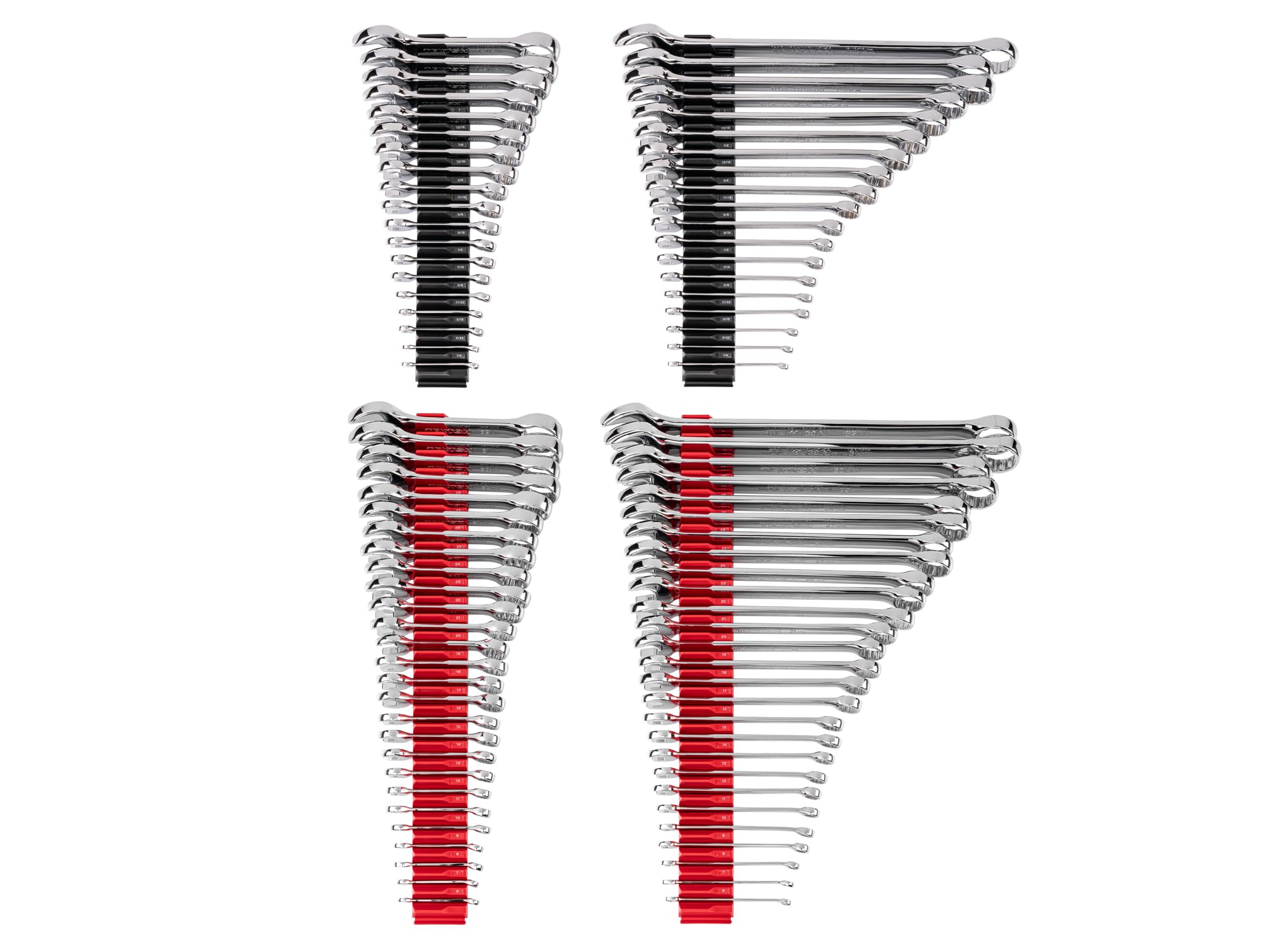 Stubby and Standard Combination Wrench Set, 92-Piece | WCB95912 | (1/4 - 1-1/4 in., 6 - 32 mm), Modular Organizers, Chrome Finish