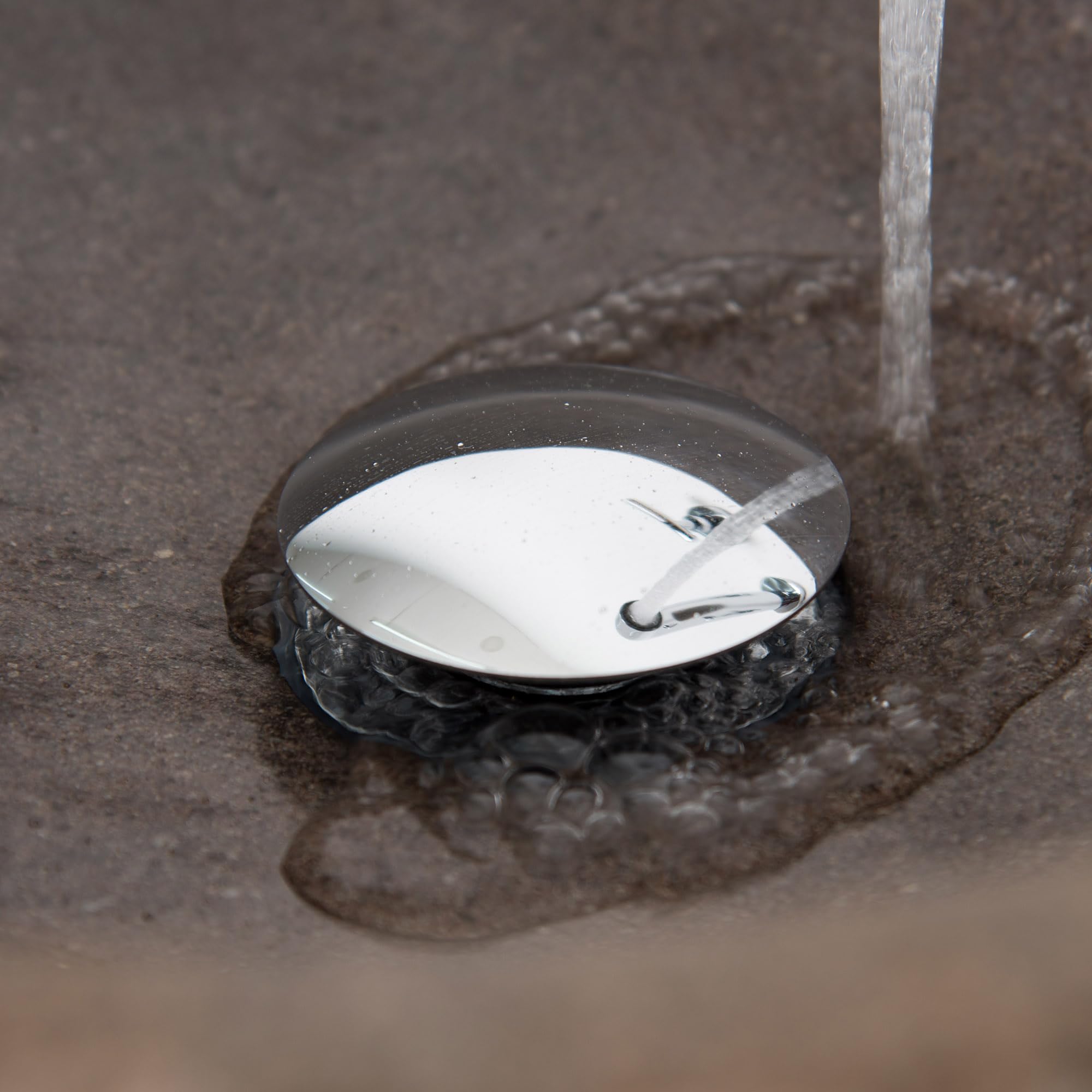 Válvula de desagüe de 120 mm sin rebosadero para lavabo y lavabo, sistema de desagüe universal cromado, incluye juntas para lavabos de todo tipo