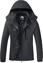 Jaqueta de esqui feminina à prova d'água, jaqueta de neve, à prova de vento, corta-vento com capuz