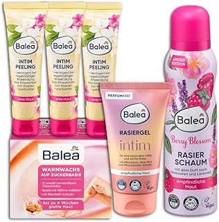 Balea intimate shaving gel, 150 ml,For sensitive skin in the outer intimate area,For a particularly mild and gentle shave,With lactic acid, aloe vera and peach blossom extract