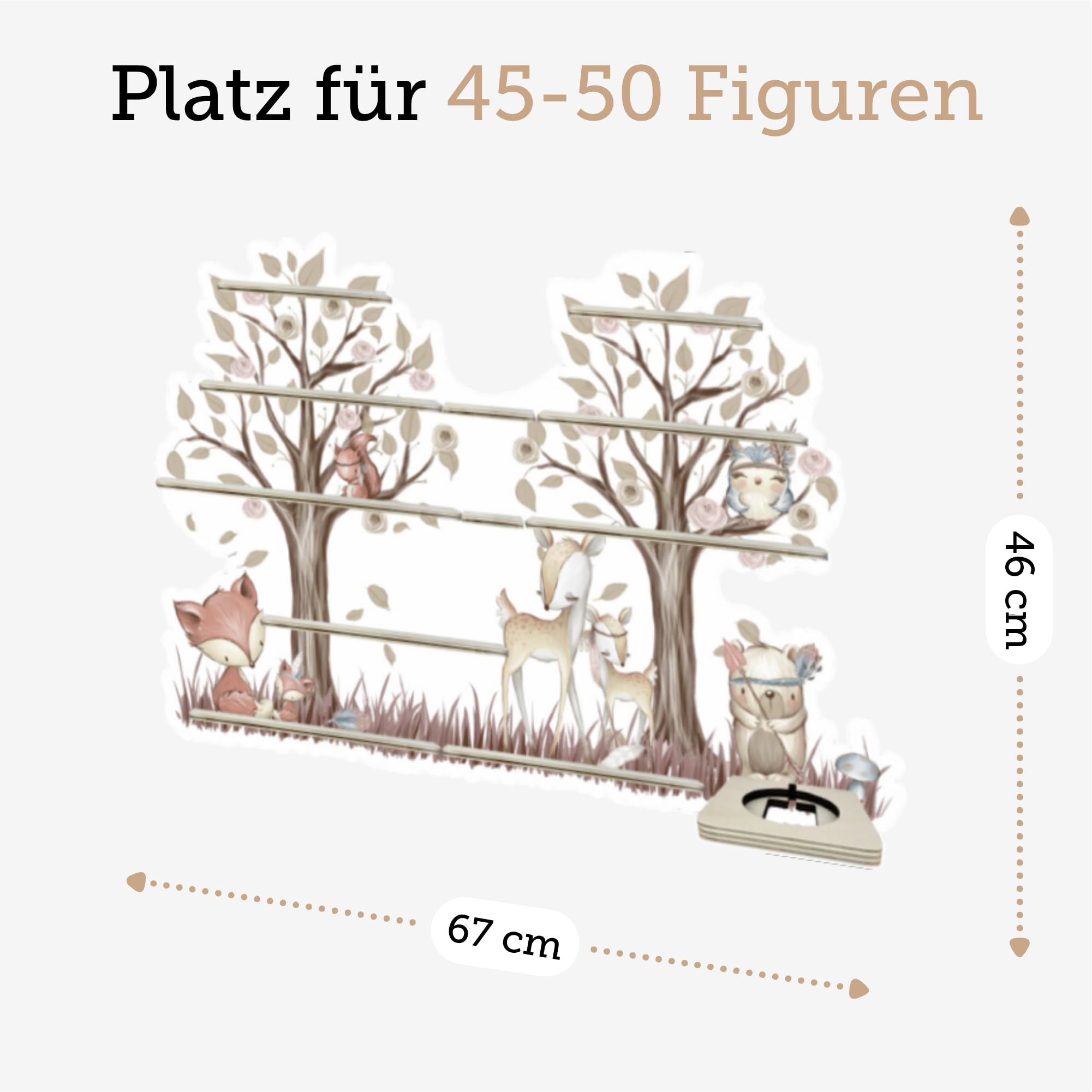 Farbklecks-Collection Tonie Regal Tierische Freunde, 2, 6 x 67 x 46 cm