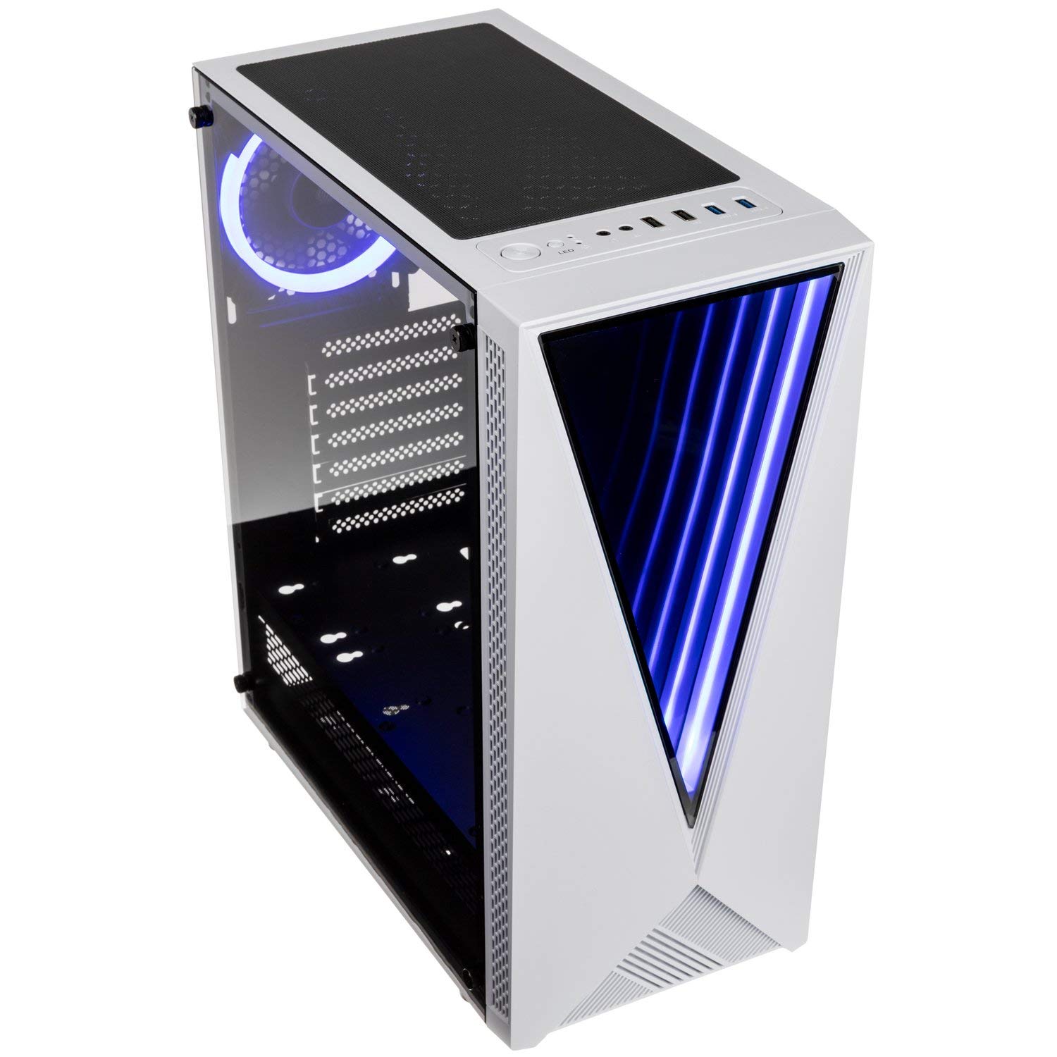 Tour midi Kolink Void White Boîtier Gaming, Boîtier Blanc