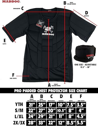 Miniatura 6 de Maddog Paquete combinado de protector de cuello y pecho acolchado profesional