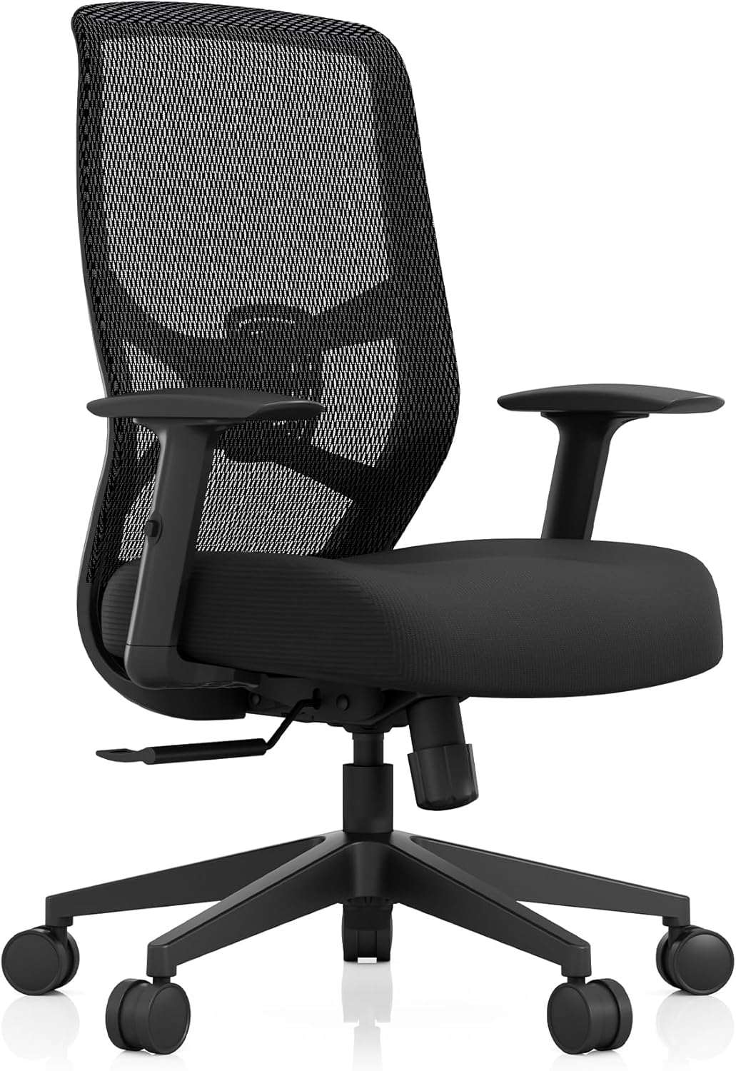 Tempur-Pedic ProTask Executive Task Office Chair with Mesh Back and Built-in Lumbar Support, Height-Adjustable Ergonomic Mesh Office Desk Chair, Black