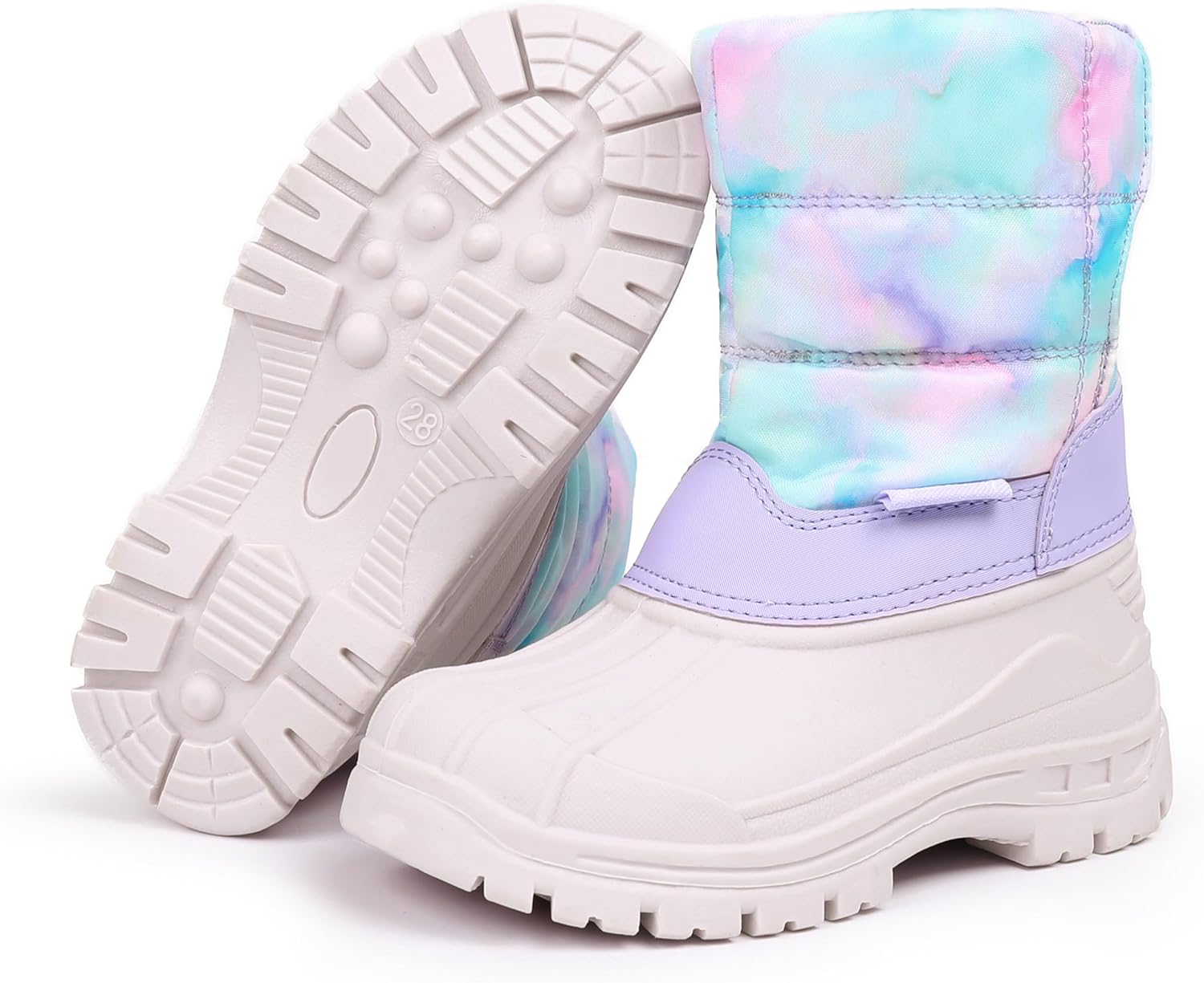 CIOR Kids Snow Boots Girls Boys Outdoor Boots Waterproof for Toddler Warm Boots with Fur Lined (Toddler/Little Kids)
