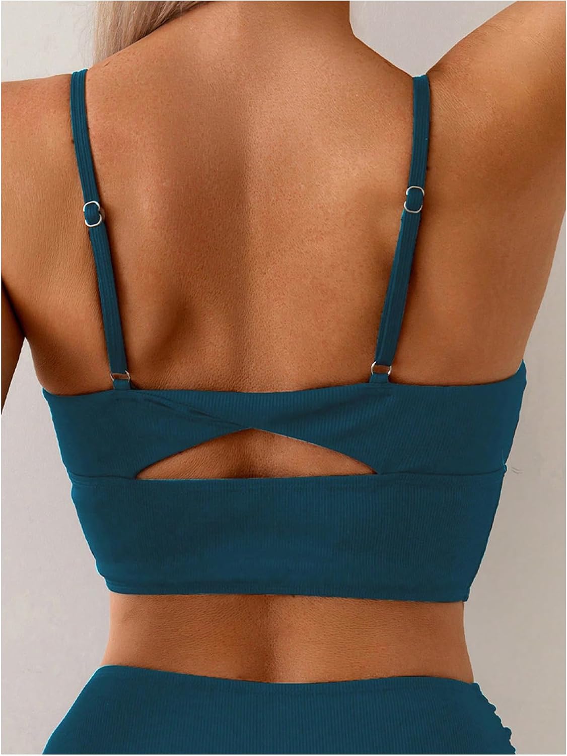 SOLY HUX Women's Tankini Swimsuits High Waisted Bikini Sets Ruched Tummy Control Swimsuit Two Piece Bathing Suit
