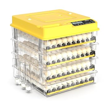288 Egg Incubator for Hatching Eggs, Fully Automatic Egg Incubator with Auto Temp/Water/Turning, for Chicken Duck Goose Quail Pigeon Turtle Eggs, Humidity Control by Bottles, 362 View Clear Window