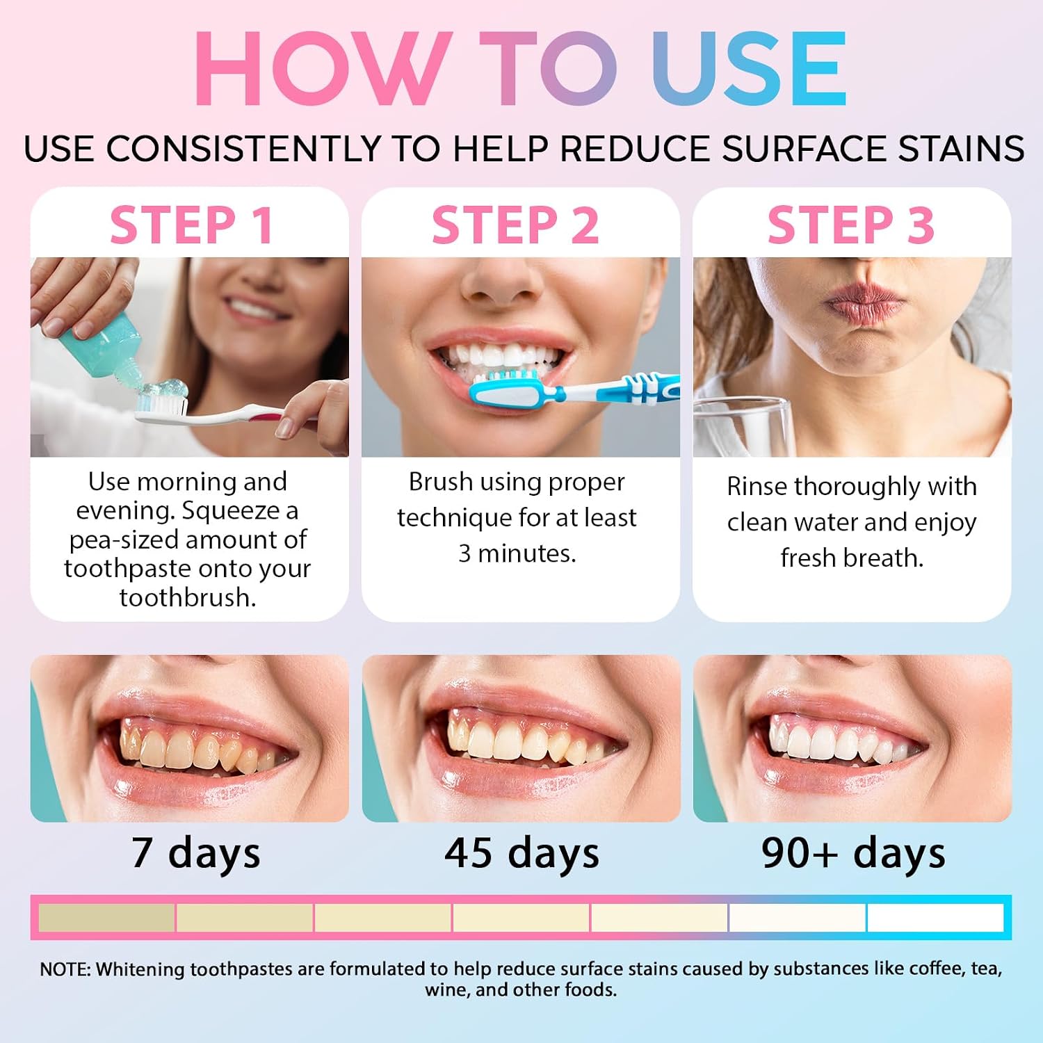 Niacinamide Whitening Toothpaste 2Pack - Gum Care Strengthen, Tooth Enamel, Prevent Cavities, Fresh Breath, Gentle & Non-lrritating, Fluoride-Free image 4