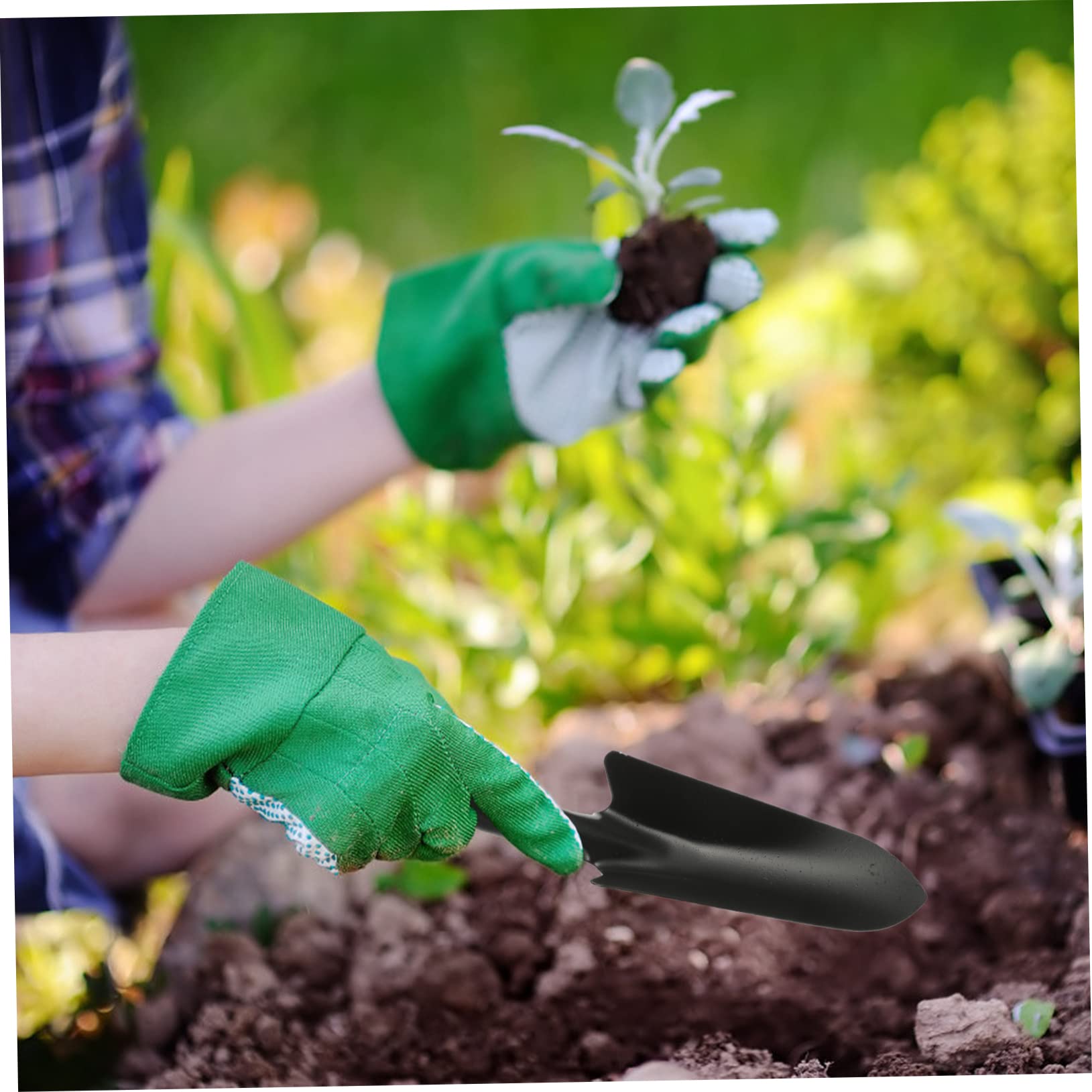 Toyvian 5pièces Pelle De Jardinage Multifonction pour Creuser Et Planter avec Manche Ergonomique Outil De Jardinage Pratique