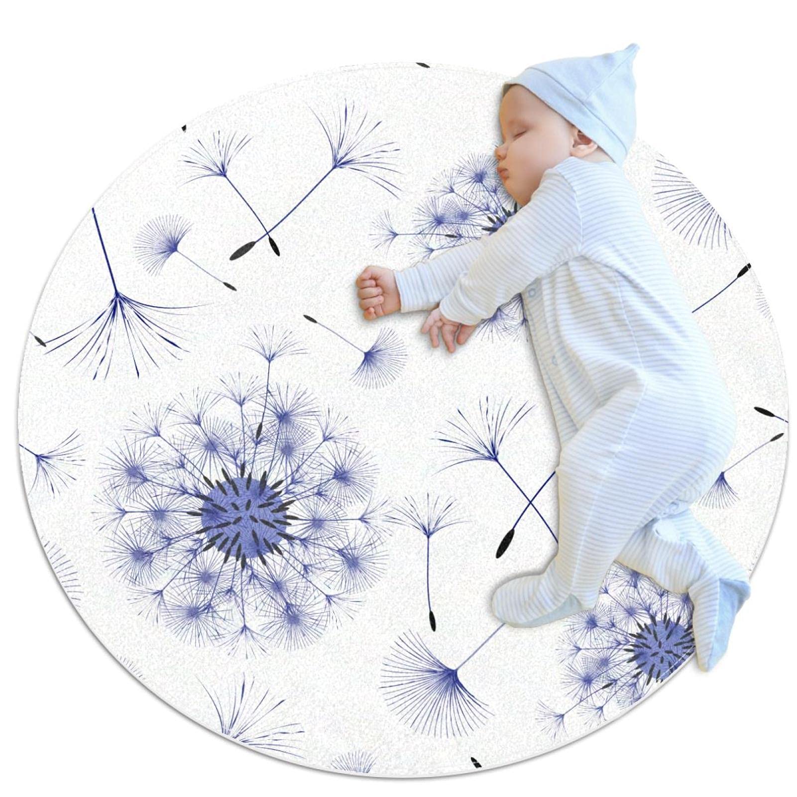 Tapis rond en velours de sol circulaire au design épuré