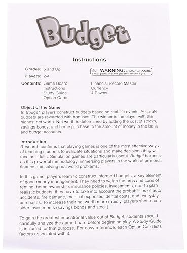 Miniatura 10 de Learning ADVANTAGE -4373 Presupuesto - Juego de presupuesto para niños - Enseñar dinero, matemáticas y pensamiento crítico