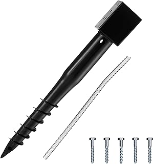 LADECH Premium No Dig Ground Anchor - DIY Screw in Stake - 27 Inch - Fits Standard 4x4 Post - Great for Mailbox and Fence Posts (Set of 1)