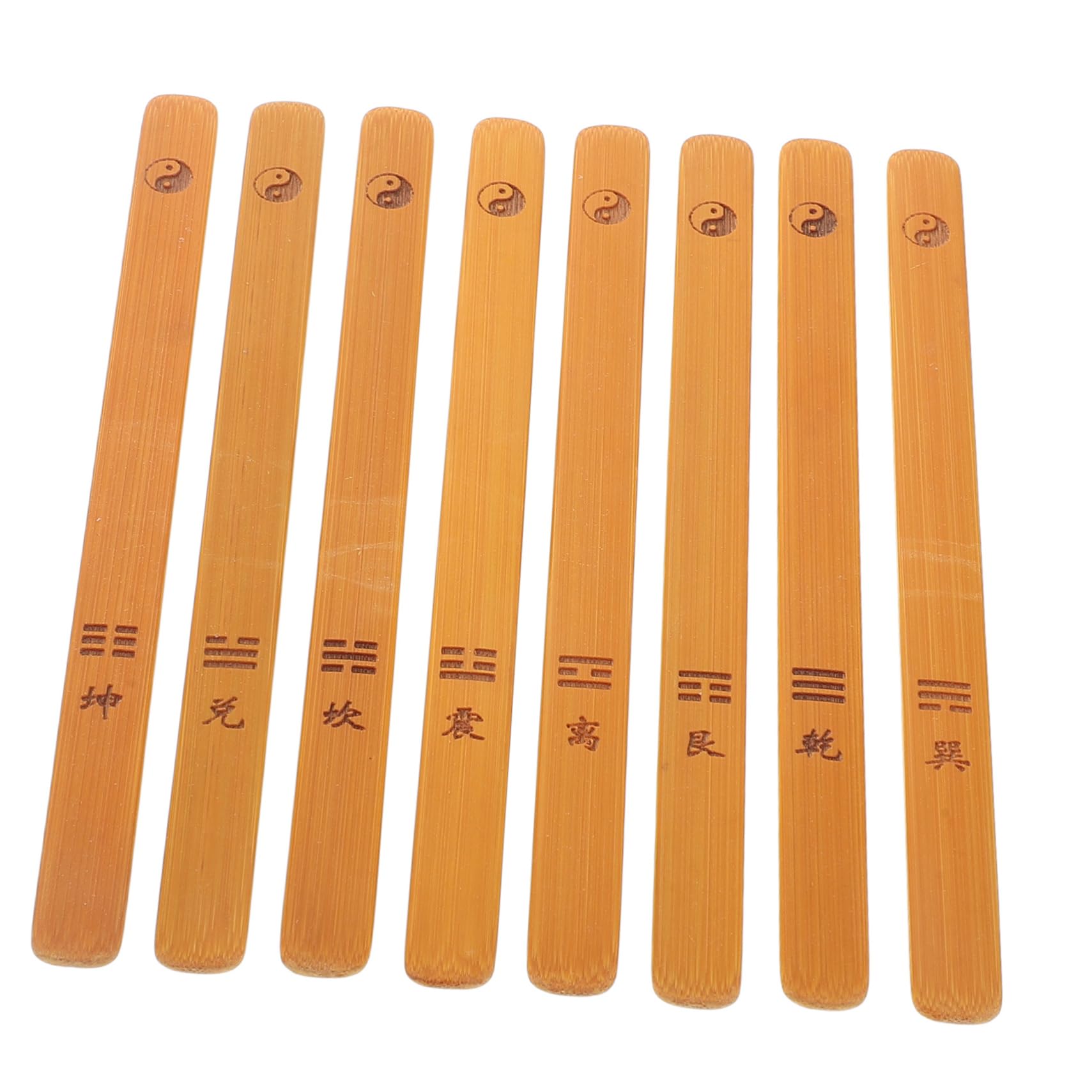 HONMEET Cultural China Fortune Telling Bamboo Sticks 8pcs Vintage Rods for Buddhist Practice Dec