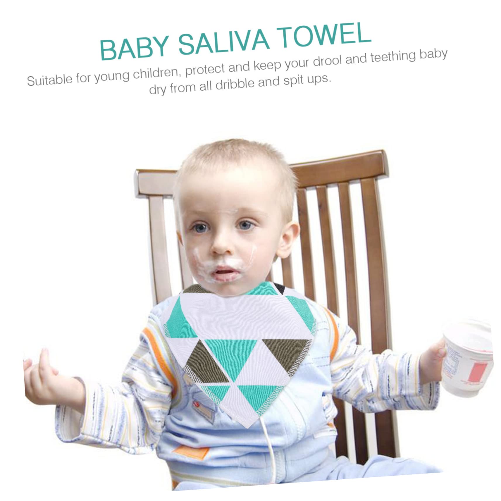 VICASKY 12piezas Baberos De Algodón Impermeables Para Bebés De Baberos Bandana Para Alimentación y Saliva Perfectos Para Recién Nacidos y Bautizos