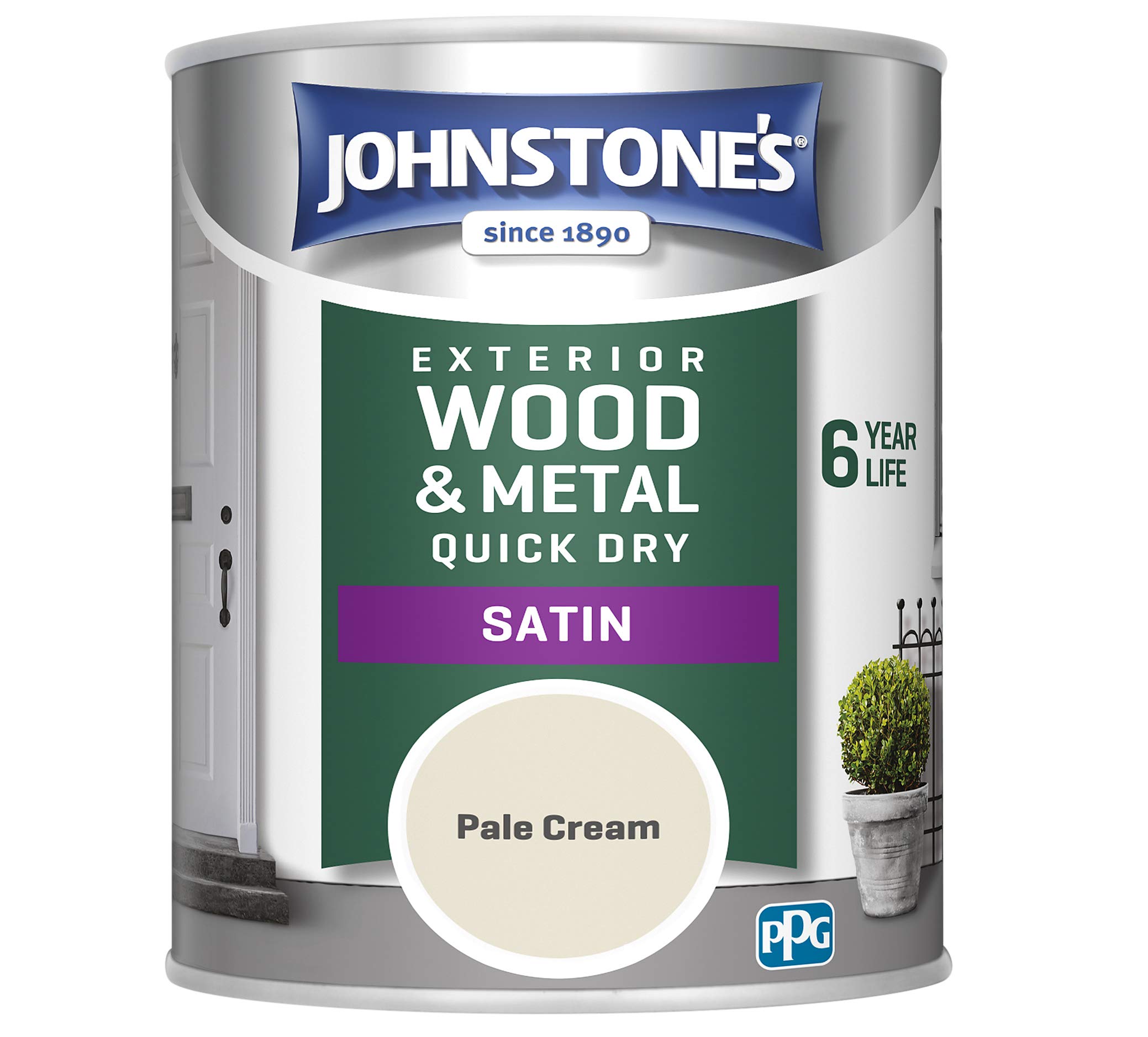 Johnstone's Exterior Quick Dry Satin Pale Cream750Ml from B&Q