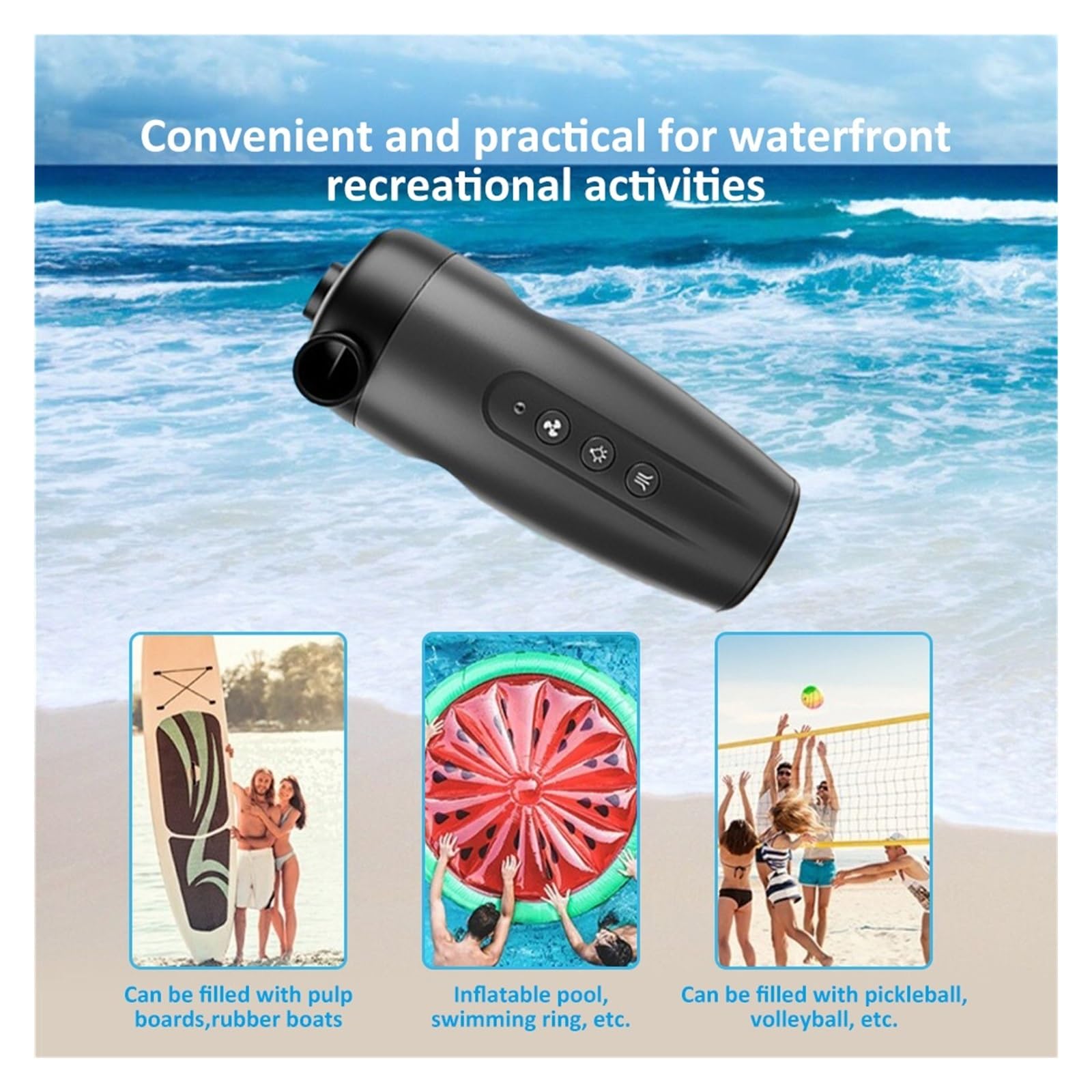 Pompa Di Gonfiaggio Elettrica Portatile For Esterni, Wireless For Paddle Gonfiabile Inflazione Rapida