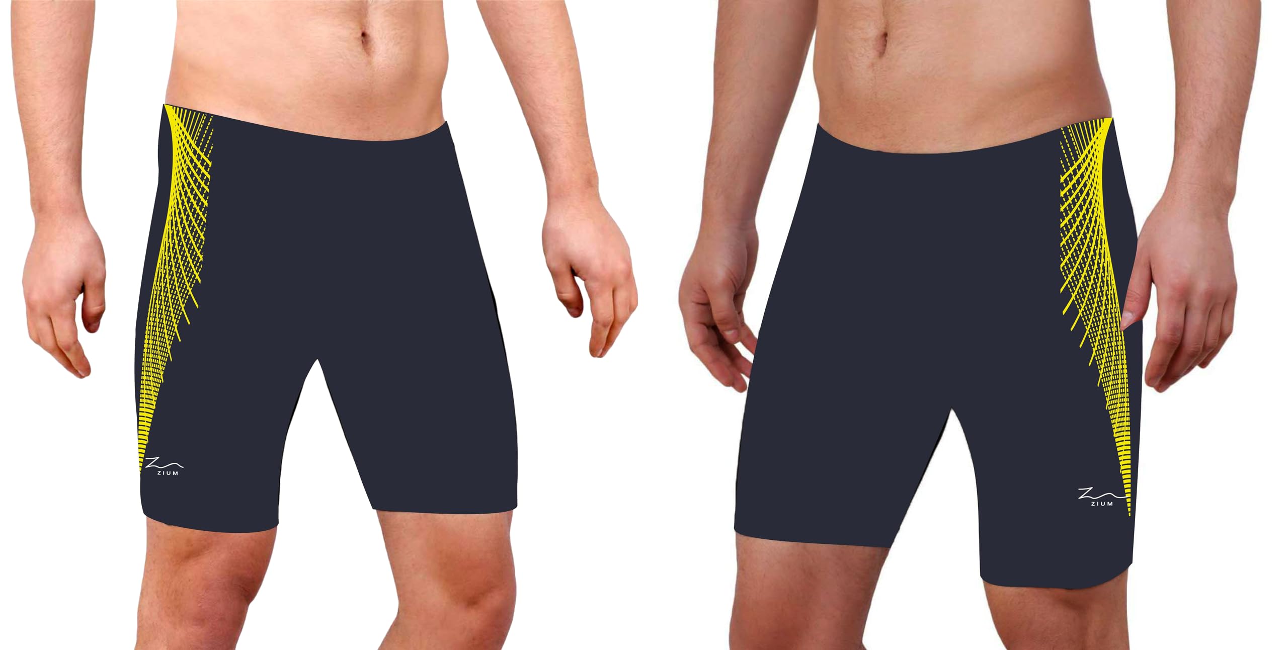 ZIUM Men's Half Tight Shorts Compression Half Tight Shorts Athletic Fit Multi Sports Cycling, Cricket, Football, Badminton, Gym, Fitness Swim Suit for Men (L, grey1_105) 2