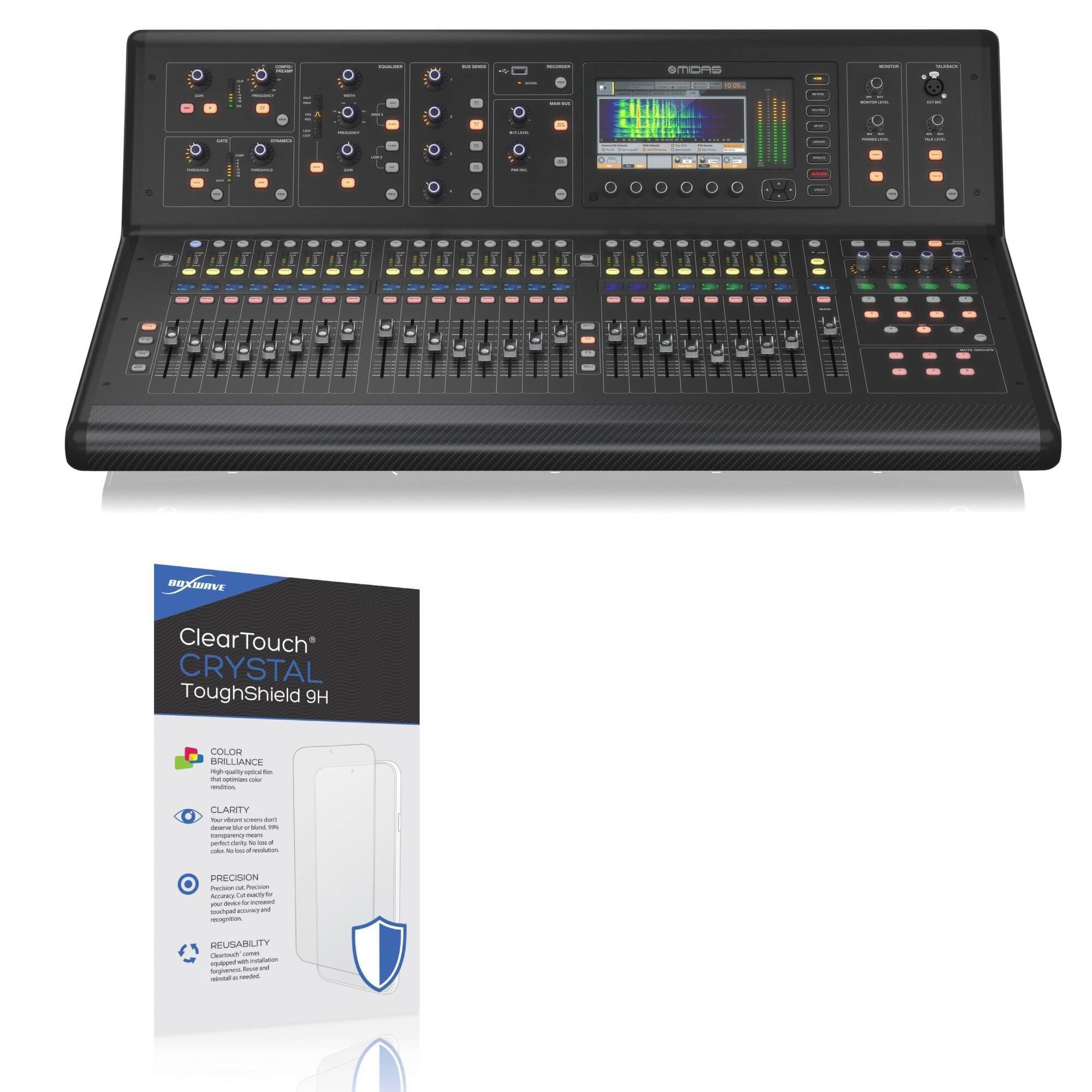 BoxWave Screen Protector Compatible with Midas M32 Live - ClearTouch Crystal ToughShield 9H (2-Pack), Clear 9H Tough Flexible Film Screen Protector