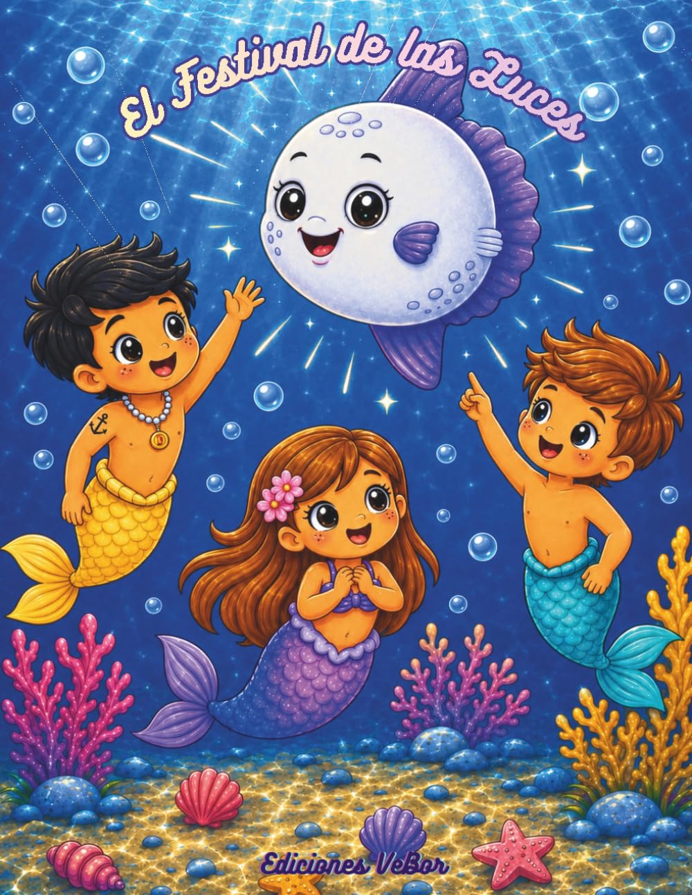El Festival de las Luces: Edición ilustrada a color (Mi Libro de Sirenas y Amigos del Mar)