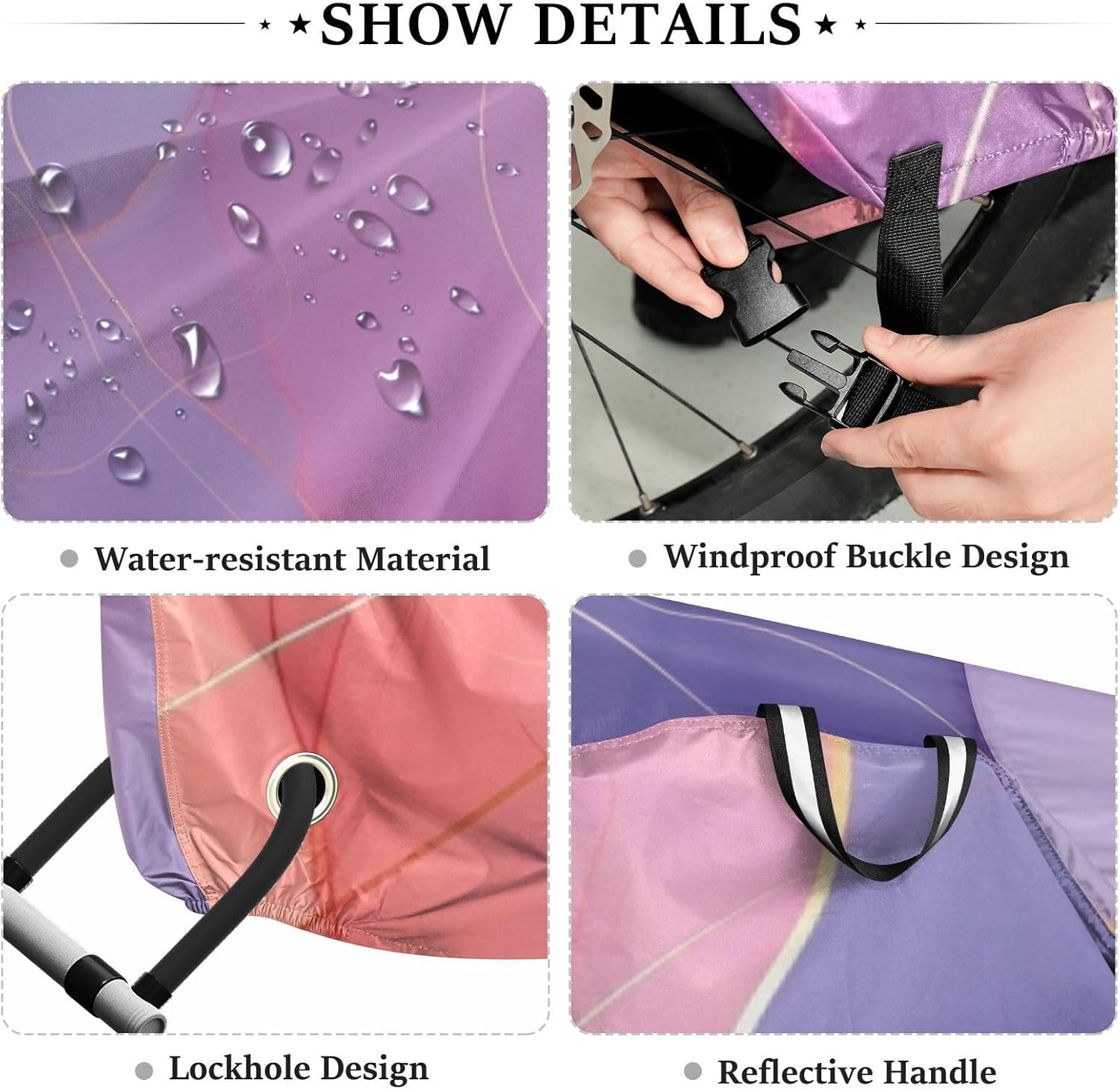 Marble Grain Cover for Bike Uv Resistant Motorcycle Cover Bikes Storage