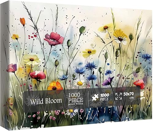Rompecabezas de flores de primavera para adultos, 1000 piezas, rompecabezas florales de naturaleza, hermosos rompecabezas de arte de flores