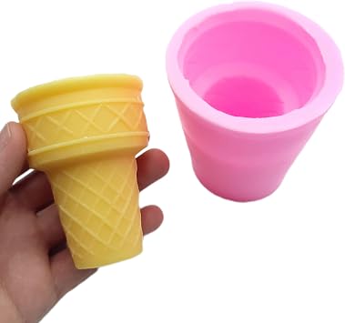 Ice cream scoop silicone mold, realistic ice cream flexible silicone scoop 3D cone silicone mold