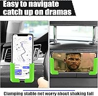 Vista 4 de AUCELI Soporte de teléfono de automóvil para salpicadero, 2 pares de respaldos de asiento de automóvil, soporte multifuncional para teléfono Verde