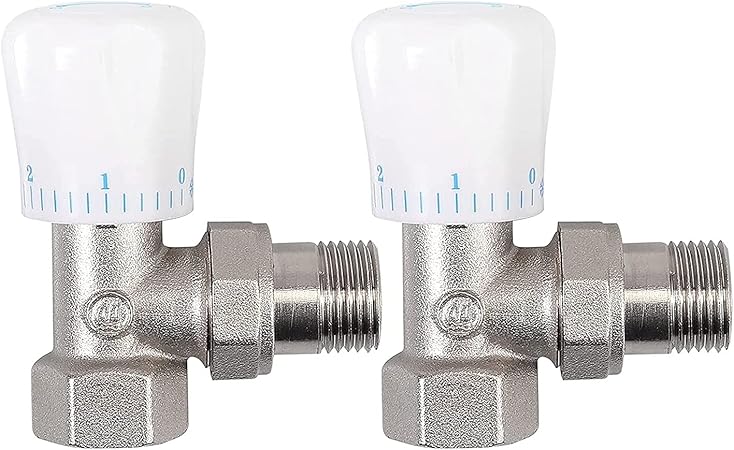 Thermostatisches Heizkörperventil, 2 Stück, 15 mm x 1/2 Zoll, thermostatisch, TRV ...