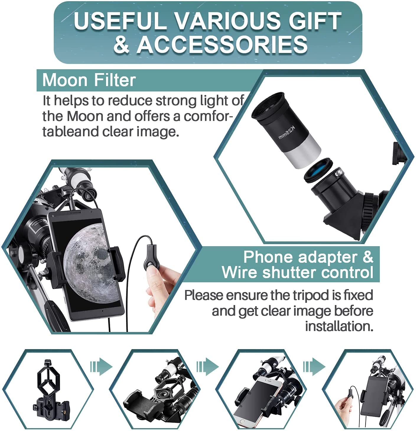 Buy BEBANG Telescopes for Astronomy, Portable 70Mm Refractor Telescope