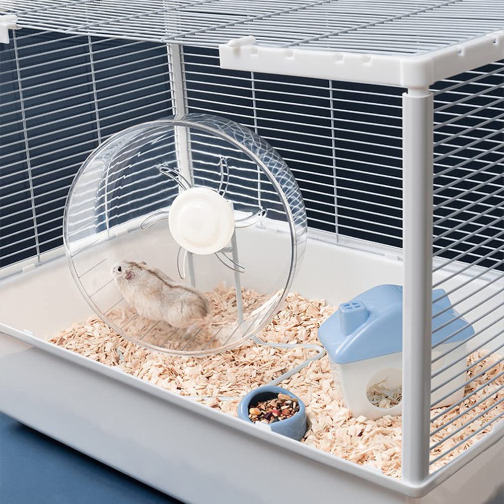 Rueda corriente del hámster, rueda corriente silenciosa del ejercicio del hilandero del ratón del animal doméstico, Rueda de Ejercicio para Mascotas Hamster Gerbil Conejillo de Indias(10.6IN (27CM))