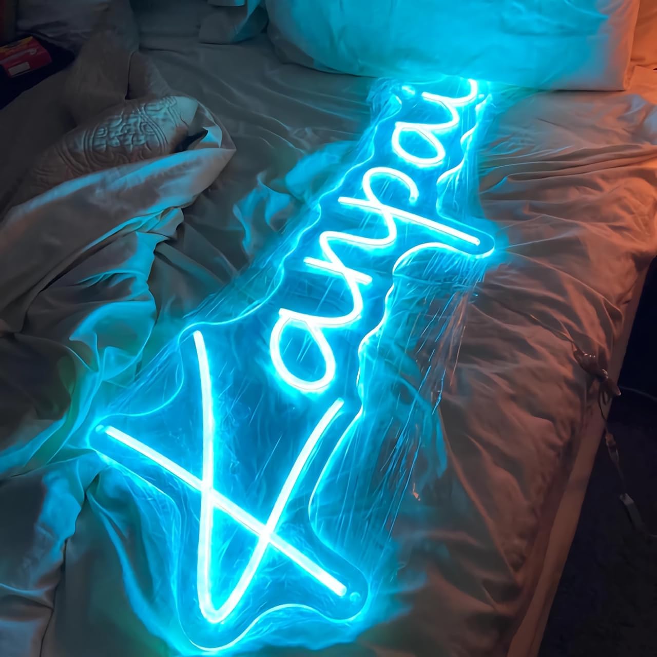 neon adidas sign
