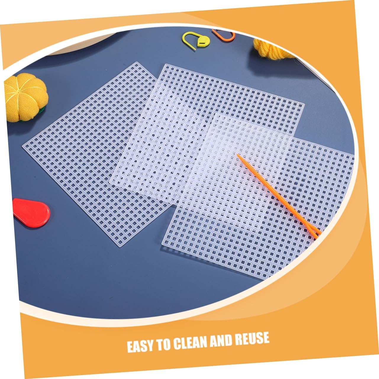AKOOSY 10Pcs Plastic Mesh Canvas Sheets for Embroidery Yarn Crafting Crochet Projects Durable Design for Accurate Stitching Easy to Clean and Reuse for DIY Crafts