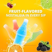 Vista 5 de Botella de cera para dulces rellenas con jarabes saborizados, botellas de cera vintage Candys Nik-L-Nips de caramelos surtidos a granel – 15 onzas