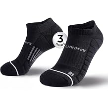 Rahhint No Show Compression Running Socks Coolmax Anti Blister Full Sole Cushion Ankle Slip Resistant Heel Tab Workout Golf